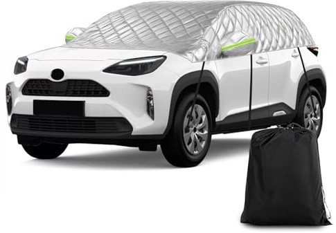 Halbe Autoabdeckung für Toyota Yaris Cross 2020-2025, Verdickte Halbgarage Sommer, Outdoor Abdeckplane, Schutz vor Sonne, Regen & Staub