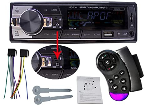 BGAZA Car Stereo Radio Remote Contract Multiple EQ MP3/WMA/WAV Player 1 2V MP3 Spieler FM/SD/USB/AUX Bluetooth Audio Stereo(730 Remote)