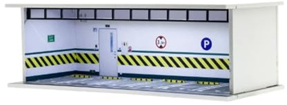 Harilla 1/64 Garage für Autos, Spielzeugautogarage mit Licht, Auto Parkhaus DIY Autovitrine für Sportwagen, Kinder Parkhaus Vitrine Auto Veranstalter für Sammler, Spielzeugautos, Sportwagen, Style l