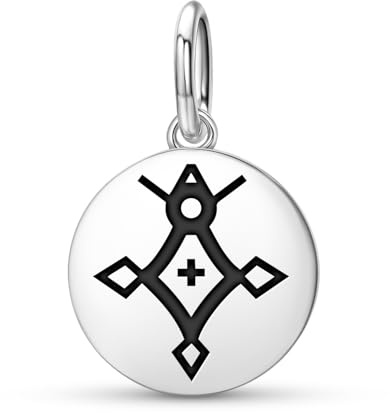 Islam-Kreuz von Agadez, 925er-Sterlingsilber, Totem-Symbol, baumelnder Anhänger, spirituelles Siegel, DIY-Schmuck, kompatibel mit Original-Charm-Armbändern