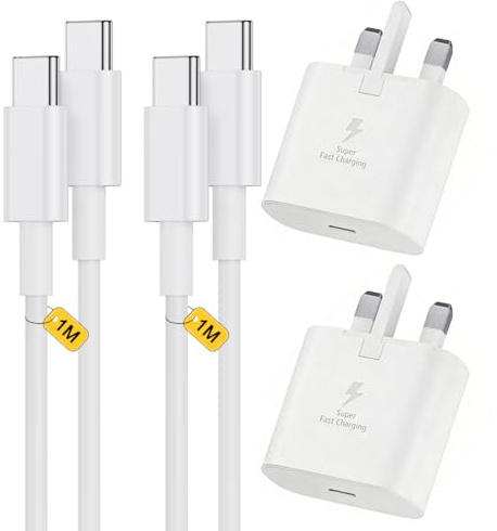 Samsung Charger, Samsung USB C Fast Charging Cable 1M and Plug with Type USBC Phone Lead for Galaxy S26 S25 S24 S23 S22 S21 S20 A26 A36 A56 A55 A54 A53 A35 A34 A33 A32 A25 A26 A50 A52 A17 A70 A71 A16