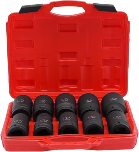 Set di chiavi a bussola a spirale, estrattore per viti da 12,5 mm (1/2), per avvitatore a percussione, dado asse, mozzo, bussola da 1/2, 24, 27, 30, 32, 33, 34, 36, 38, 41, 46 mm, set di chiavi a