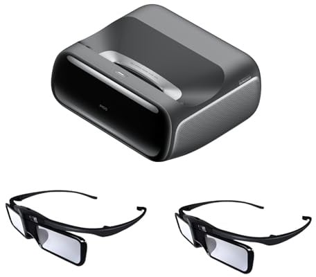 JMGO O2S Ultra Proiettore Laser Ultra Corto 4K UHD + 2*Occhiali 3D attivi