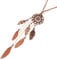 Beyond Dreams® Kette Schmuck für Damen mit Dreamcatcher | Lange Halskette Modeschmuck für Frauen | Feder Accessoires Indianer Schmuck | Leder Federkette mit Traumfänger Anhänger