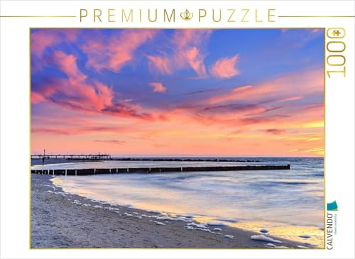 CALVENDO Puzzle Sonnenuntergang an der Ostseeküste | 1000 Teile Lege-Größe 64 x 48 cm Foto-Puzzle für glückliche Stunden