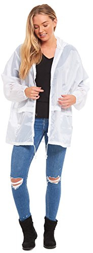 MyShoeStore Unisex Plain Kagool Raincoat Mens Womens Ladies Waterproof Summer Hooded Cagoule Lightweight Casual Jacket Shower Proof Windbreaker Kagoul Outdoor Festival Mac Top