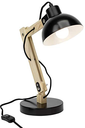 Brilliant Lampe Moda Tischleuchte schwarz | 1x A60, E27, 2, geeignet für Normallampen (nicht enthalten) | Mit Schnurzwischenschalter