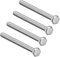 sourcing map Filetage M8 120mm 304 Acier inoxydable Vis de fixation à tête hexagonale 4 Pcs