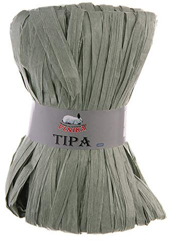 50g / 80m Tipa Raffia Geschenkband Papierschnur Papiergarn Papierband Farbwahl, Farbe:64 grau