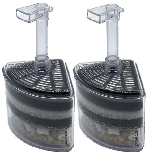 Aquapapa Eckfilter Luftbetriebener Bioschwamm Keramik Für Fry Shrimp Nano Aquarium Aquarium Xy-2008 (Schiff Von Ca Usa) (2er Pack)