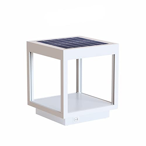 LED Solarleuchte Außen-/Gartenleuchte, Laterne, Tischleuchte mit Akku Beneito Faure VISOR SOLAR ALUMINIUM 3,5W 120° weiß
