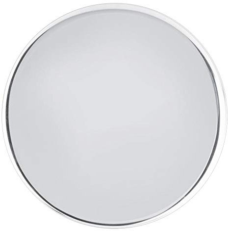 Bandeja redonda de acero inoxidable para servir té, 28cm(plata)