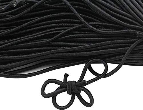 iSpchen 10 Meter Elastische 3mm Gummikordel Rundes Gummiband hohe Elastizität Gummi Seil Schnu Elastikkordel Seil für Basteln Schmuck Kleidung Nähzubehör,schwarz