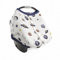 Little Unicorn - Premium 100% Baumwoll-Musselin Babyschale Bezug - handgemalte Designs - Magnetverschluss - leicht und luftig - elastische Passform (Planetary)