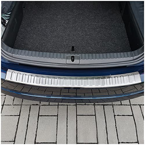 teileplus24 L695 Ladekantenschutz V2A Edelstahl kompatibel mit Skoda Octavia 4 Kombi 2020-02/2024 Abkantung, Farbe:Silber gebürstet