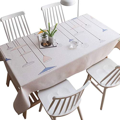 NMDCDH Baumwolle Leinen Kunst Wasserdicht Kleine Frische Couchtischdecke Rechteckige Tischdecke Öldicht Hochtemperatur (Größe: 140 * 220cm)