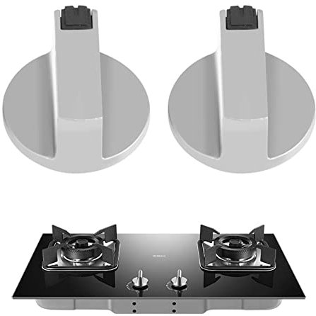 Tyenaza Perillas de Control Universal, Adaptador de perillas de Cocina de Estufa Gas Plateado aleación Zinc, Interruptor Horno, cerraduras Control Superficie cocción
