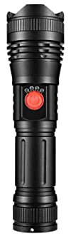 ZOREI Torcia Led Potente Professionale, 3500 Lumen, Raggio Fino a 500 Metri, Ricaricabile Con USB, Tascabile Impermeabile IP65
