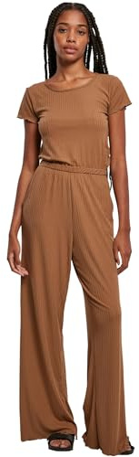 Urban Classics Damen Ladies Rib Wid Leg Jumpsuit