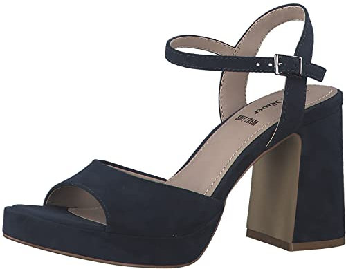 s.Oliver Femme 5-5-28319-20 Sandale, Bleu Marine, 37 EU