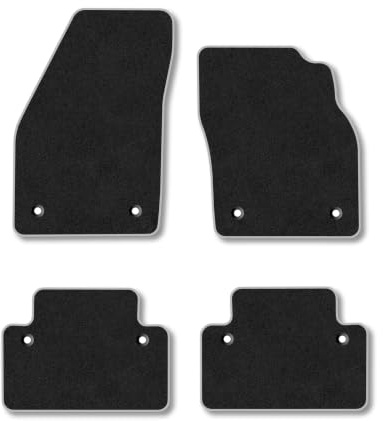Volvo C30 (2007-2013) [Manual] Carpet Car Mats | Grey Edge Trim Tailored Fit Floor Mats Full Coverage Protection Accessories Easy Clean Anti Slip Made in the UK