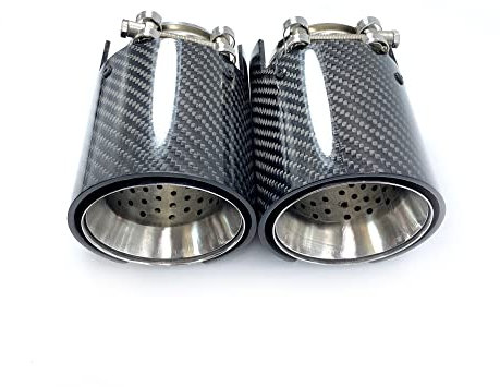 Auspuff Schalldämpfer 1 STÜCKE Universal Tails Tip Glossy Carbon Auspuffblenden Für B&MW F87 M2 F80 M3 F82 F83 M4 F90 M5 M6 M135i M235i M335I M340i M435I Auspuff Endrohre ( Color : 60MM IN 80MM OUT )