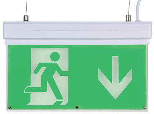 4-in-1 Notausgang-Schild, Notfalllampen, Beleuchtung und Blinker, 1 Stück