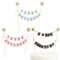 3 Pcs Birthday Cake Toppers, Pull Flag Cake Inserts, Birthday Flag Decorations, Cake Party Decorations for Birthdays, Weddings, Party Decorations for Cakes and Desserts