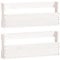 vidaXL Wand Schuhregal 2 STK., Schuhschrank mit viel Stauraum, Schuhständer Hängeregal Wandmontage, Schuhablage Schuhhalter, Weiß Massivholz Mango