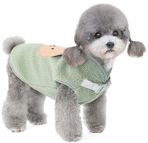 Hundepullover für kleine Hunde,Hund Wintermantel,hundejacken,Hundeweste für kleine Hunde und Katzen die ≤ 5.5lb wiegen Grün M
