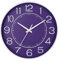 HZDHCLH Orologio da parete 25,4 cm, silenzioso, senza ticchettio, rotondo, decorazione da parete, per soggiorno, cucina, ufficio (viola)