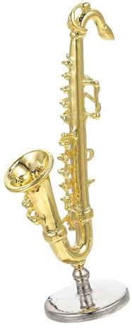 Ornements d'instruments de Musique Modèle De Saxophone, Ornement Micro-Paysage, Instrument De Musique, Trompette Miniature, Décoration De Maison, Petits Saxophones en Alliage
