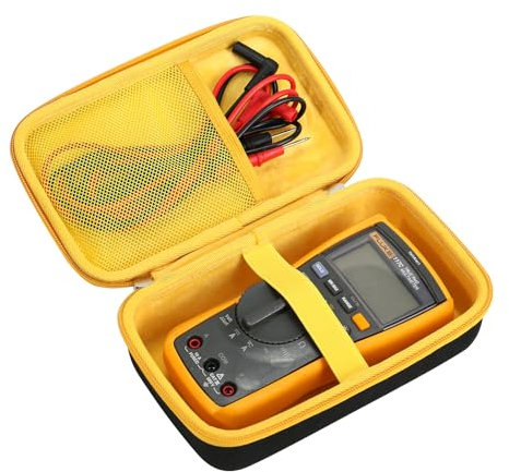PCGDFly Hartschalen-Aufbewahrungstasche für Fluke 117/115/116/114/113/177/178/179/233 Digital-Multimeter, Multimeter-Tester, Werkzeuge, Aufbewahrungstasche, Schwarz, Kompakt
