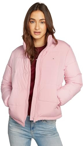 Tommy Jeans Veste Matelassée Femme Essential Puffer avec Col, Rose (Ballet Pink), XL