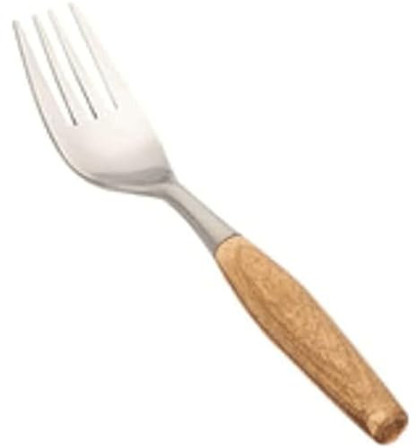 WSSDMFF Fourchettes à dîner Classiques, Fourchette en Acier Inoxydable, Fourchette à Steak Classique Premium, Manche en Bois Exquis, Cuisine Restaurant