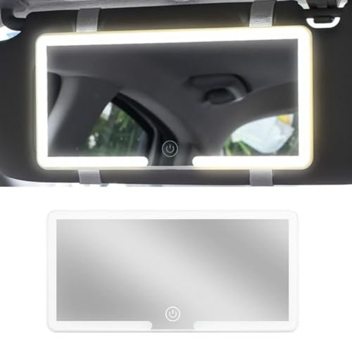 Car Sun Visor Vanity Mirror, Auto Visier Schminkspiegel, Auto Make-up Spiegel, Auto Kosmetikspiegel, Auto Sonnenblende Spiegel, Tragbarer Auto Sonnenschutz Spiegel, Auto spiegel-Zubehör