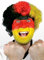 Maskworld Perücke Deutschland - schwarz-rot-gold - Fußball-EM Fan-Accessoire für diesen Sommer - Locken aus Kunsthaar
