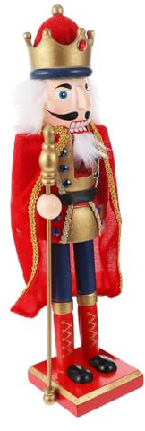 FONDOTIN Adornos De Cascanueces De Madera Marioneta De Soldado Estilo Americano Figura De Juguete Dormitorio De Mesa De Centro Decoración De Café