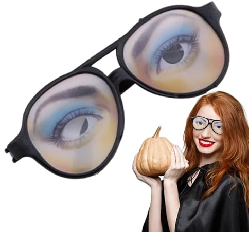 Zasdvn Lustige Brillen, hässliche Sonnenbrillen lustig | Streich-Verkleidungs-Brillenspielzeug | Augen-Verkleidungs-Brillenknebel und praktisches Scherzspielzeug für den Narrentag an Halloween