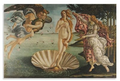 QINGYUAN Sandro Botticelli Poster zur Geburt der Venus, Kunstdruck auf Leinwand, Wandkunst, moderne Wohnkunstwerke, 40 x 60 cm