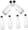 FIXOSHEE 6pcs Unique Glass Sauce Bottles Condiment Dispensers for Home Outdoor Use Squeeze Function