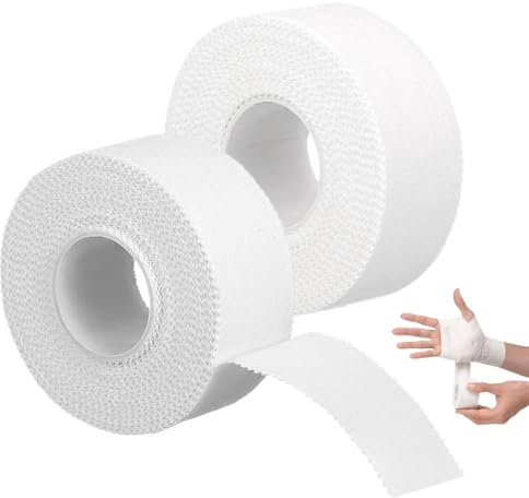 OIGWBPH 2 Rollen Sporttape Hypoallergenes Klebebänder für Fußball Volleyball Klettern Bjj