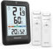 Newentor MAX MIN Thermometer innen außen 24/48 Std./alle Zeiten - Hygrometer Luftfeuchtigkeitsmesser mit Luftkomfort - Wetterstation Funk mit 2 Außensensor - Raumthermometer mit Beleuchtung, Schwarz