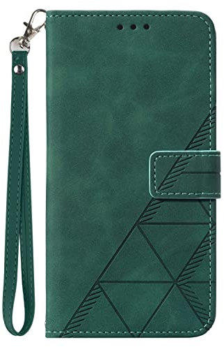 Ucikov Premium Leather Phone Pouch Compatible with Samsung Galaxy A56 5G, Shockproof Waterproof Flip Case Cover, Slim Solid Elegant Wallet Case, Dark Green