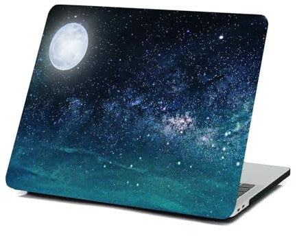 HLAAJJX Custodia Compatibile con Nuovo Macbook Pro 16 pollici M1 M2 M3 M4 Max Retina Dispaly/Touch ID (2021-2024) A2485 A2780 A2991, Case Cover Per Macbook Pro 16,Luna Stella