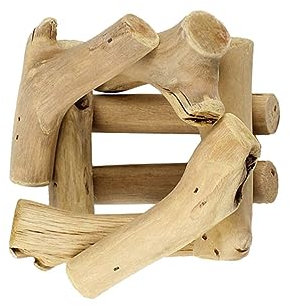 GALPADA Bougeoir en Bois Titulaires Rester Usine Plantes Aériennes Planteur Ananas Bois Flotté Petit Grand Porte-Plante Aérienne Pot Chandelier des Stands Appliques Bambou
