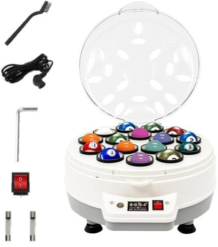 UVCMDUI Pool Ball Cleaner, Pool Ball Cleaner Machine, Billard Ball Cleaner füR 16 Billard Und Snooker, Balls Britisch Und Amerikanischer Dual -Gebrauch 110v,American