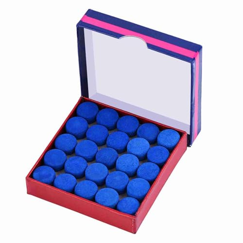KooingTech 50 Stück 13mm Billard Queue Spitzen, Billard Queue Spitzen Leder Anschrauben Pool Ersatz Tipps (Blau)