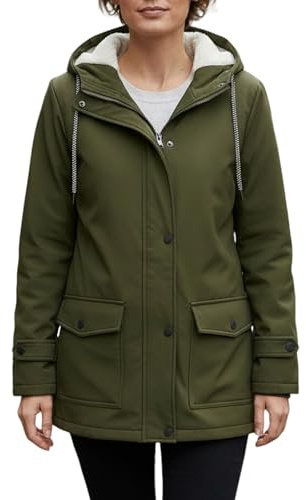 chiguomaoyi Femmes en plein air imperméable vestes Softshell veste à capuchon Windbreak imperméable pour l'automne hiver