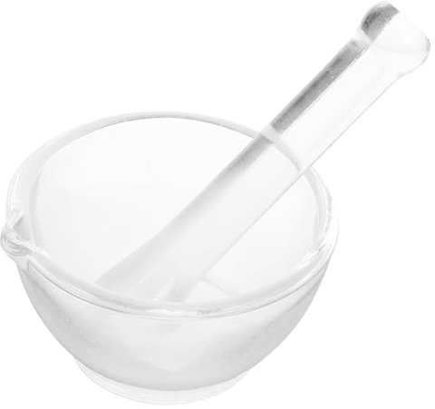 CHICAMPERA Mortero De Vidrio Para Recipiente Para Moler Pastillas Mortero Para Medicina Para Cocina y Química